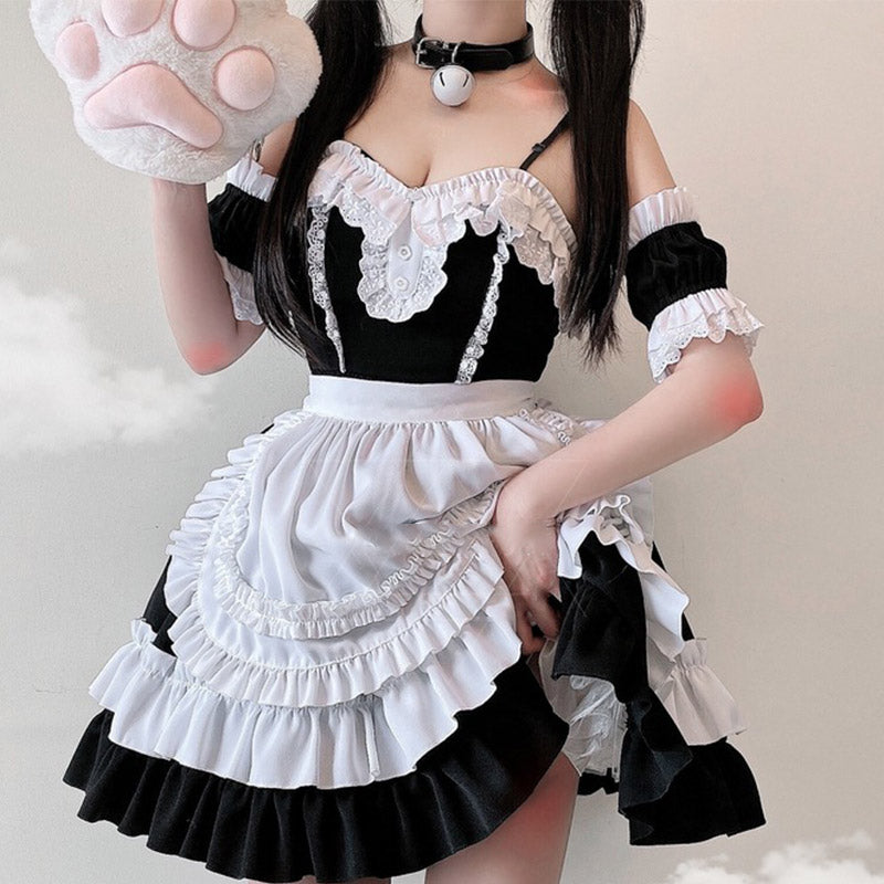 Sweet Rulffled Maid Lolita Dress modakawa