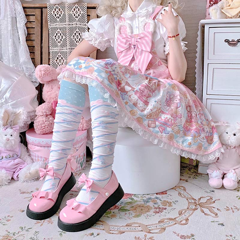 Sweet Bow Knot Lolita Mary Janes Shoes modakawa