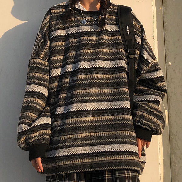 Vintage Striped Sweater Boogzel Clothing