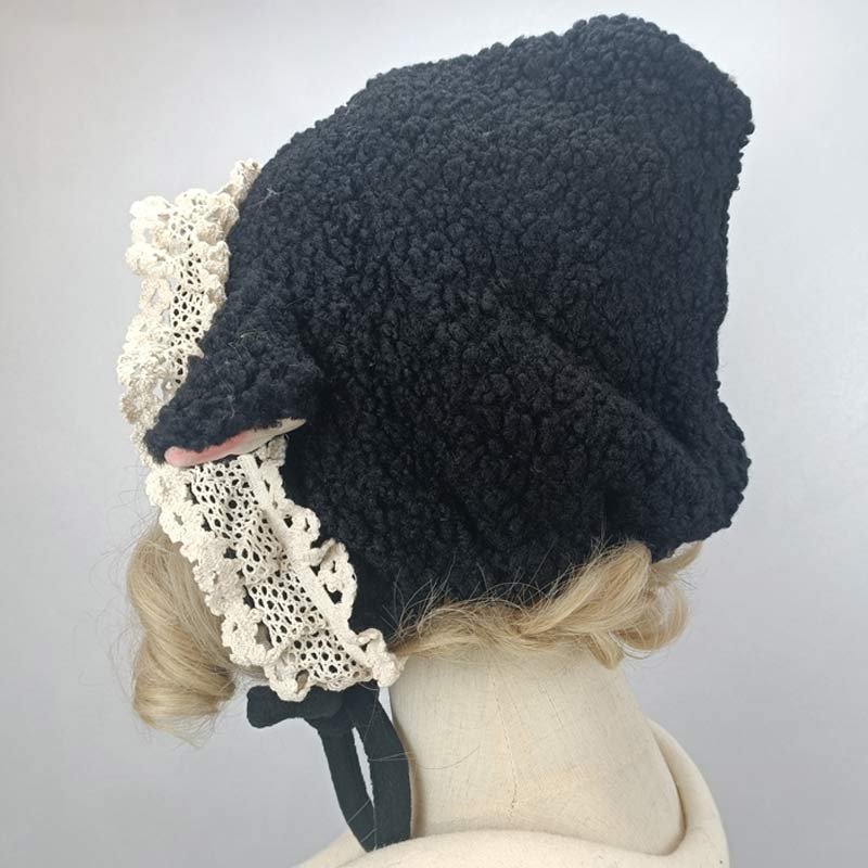 Cute Sheep Ears Lace Lolita Hat Warm modakawa