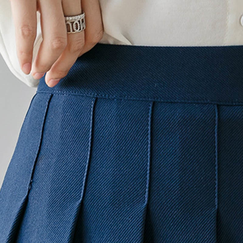 Casual High Waist Pleated Skirt modakawa