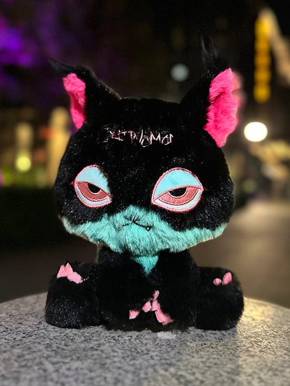 Black Pink and Green Gothic Cat Plushie mySite