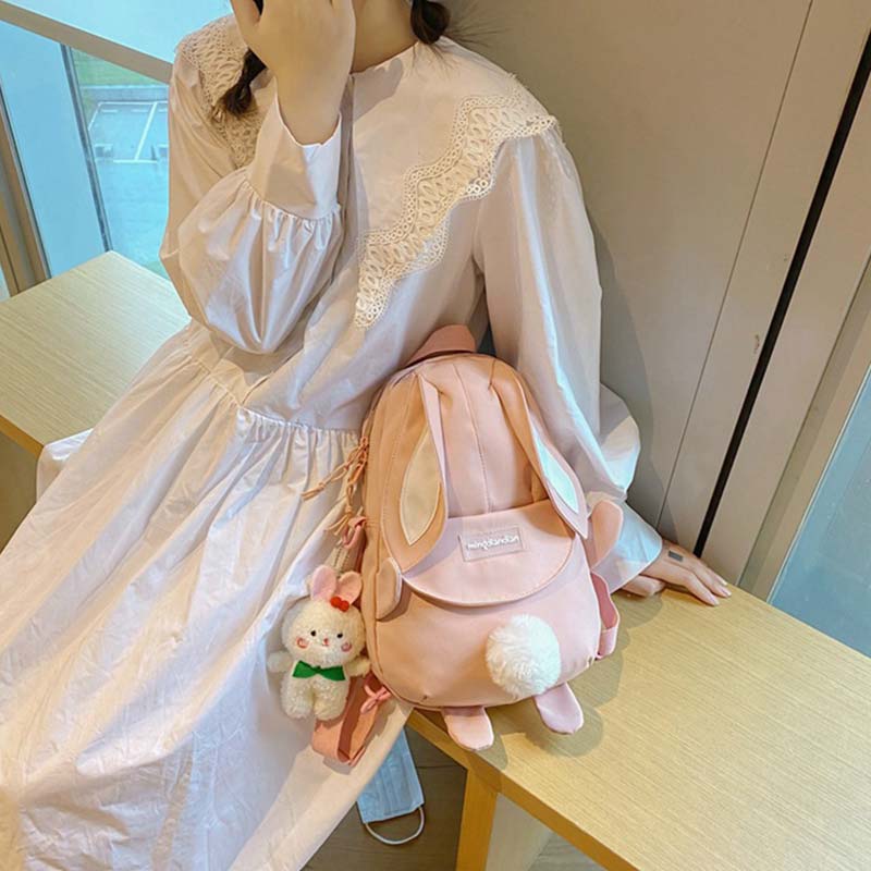 Cute Cartoon Bunny Ears Backpack modakawa