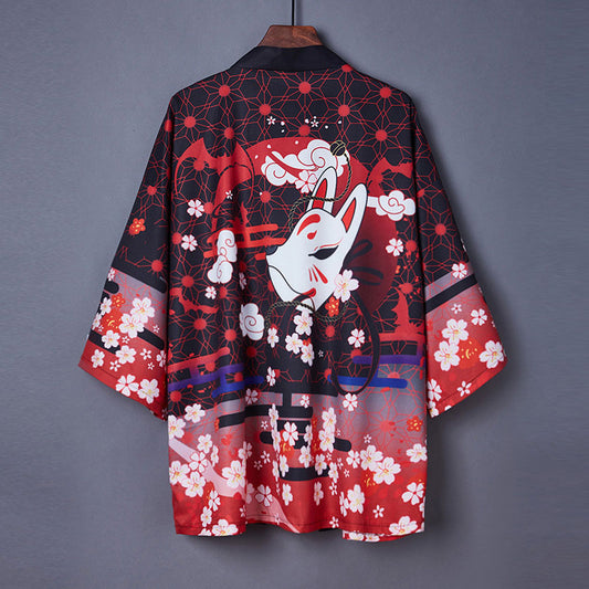 Vintage Anime Sakura Kimono Outerwear Sun Protective Modakawa