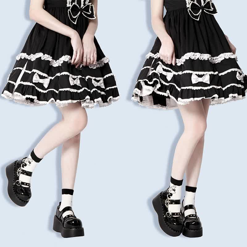 Punk Goth Bat Love Heart Buckle Platform Lolita Mary Janes Shoes modakawa