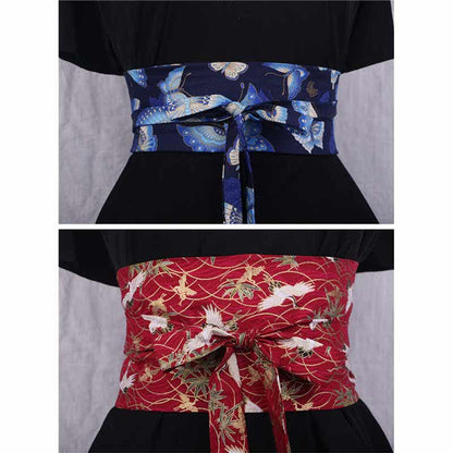 Aesthetic Print Lace Up Hanfu Waistband modakawa