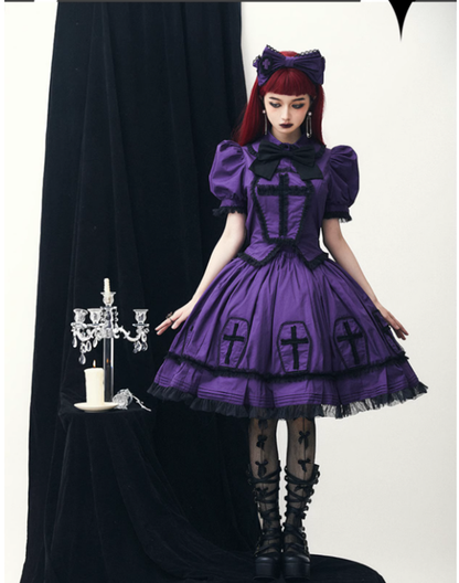 (Buyforme)Confession Balloon~Halloween Cross Lolita OP Dress   