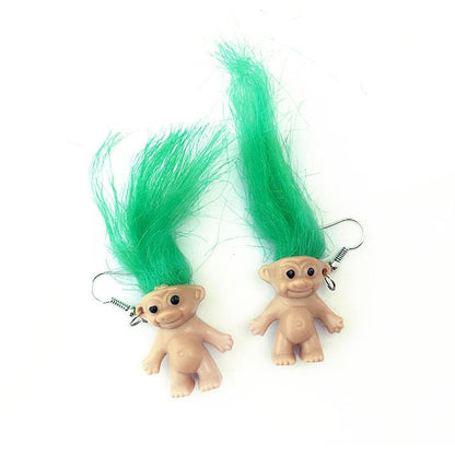 Funny Troll Earrings Boogzel Clothing