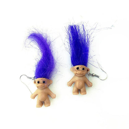 Funny Troll Earrings Boogzel Clothing