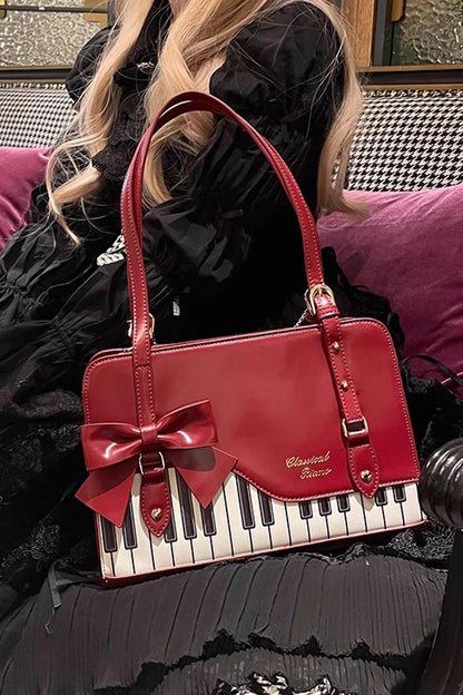 Piano Waltz Bowknot Handbag SpreePicky