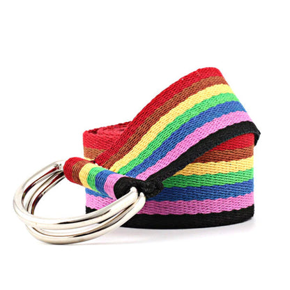 Colorful Striped Belt Boogzel Clothing