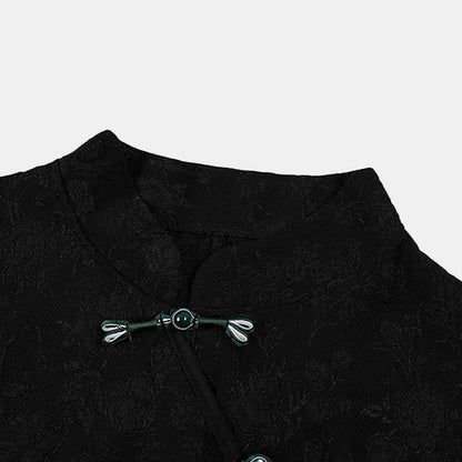 Vintage Black Tassel Shirt High Waist Lace Up Pleated Skirt Modakawa