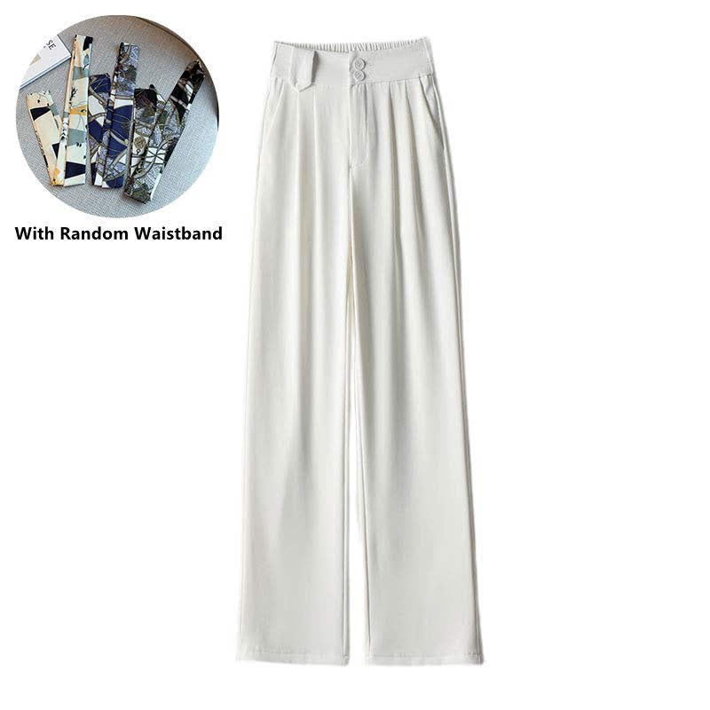 Wide Leg Drape Suit Pants With Waistband modakawa