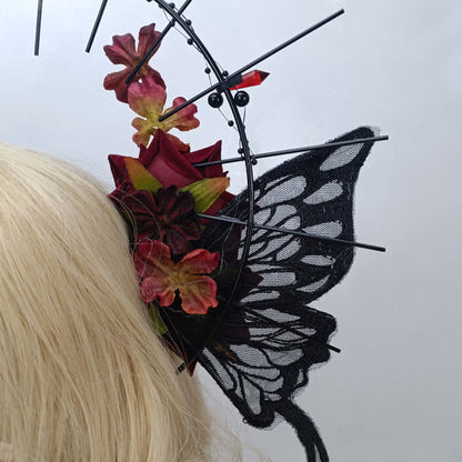 Punk Virgin Halo Rose Moth Butterfly Hair Accessory modakawa