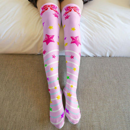 Cute Chic Star Print Lolita Stockings Modakawa