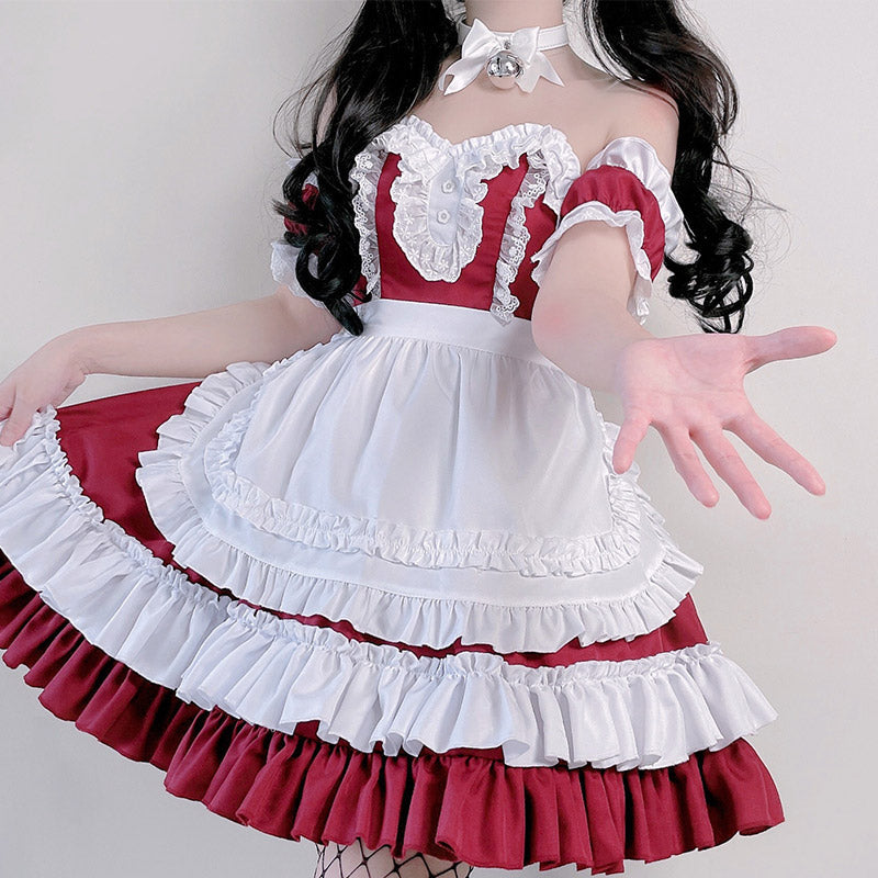 Sweet Rulffled Maid Lolita Dress modakawa