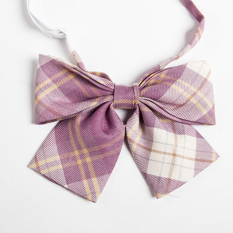 Plaid Japanese JK Bow Tie Shirt Accessories Modakawa