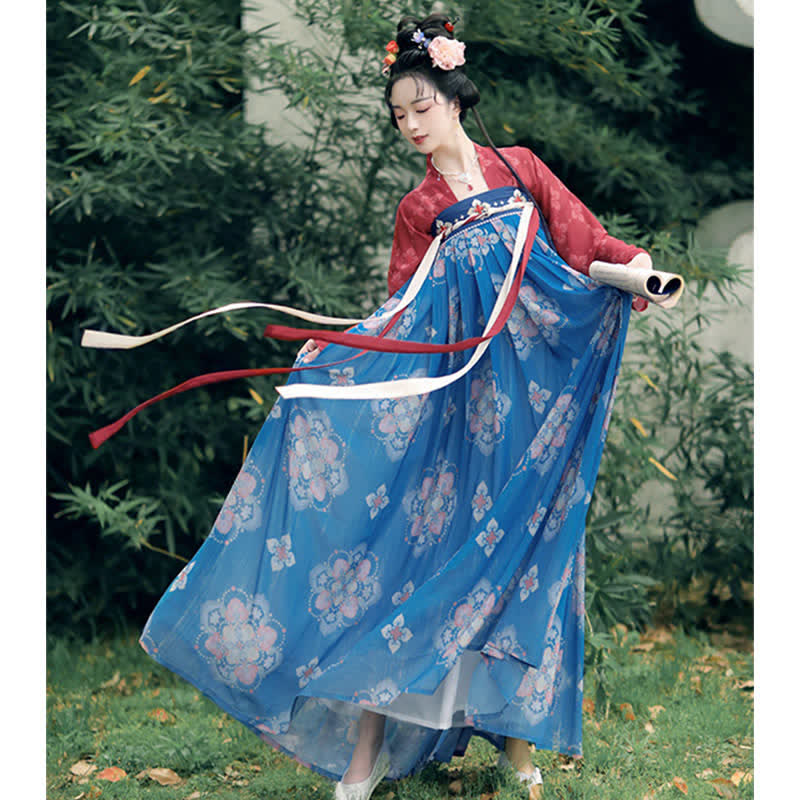 Hanfu Vintage Flower Print Set modakawa