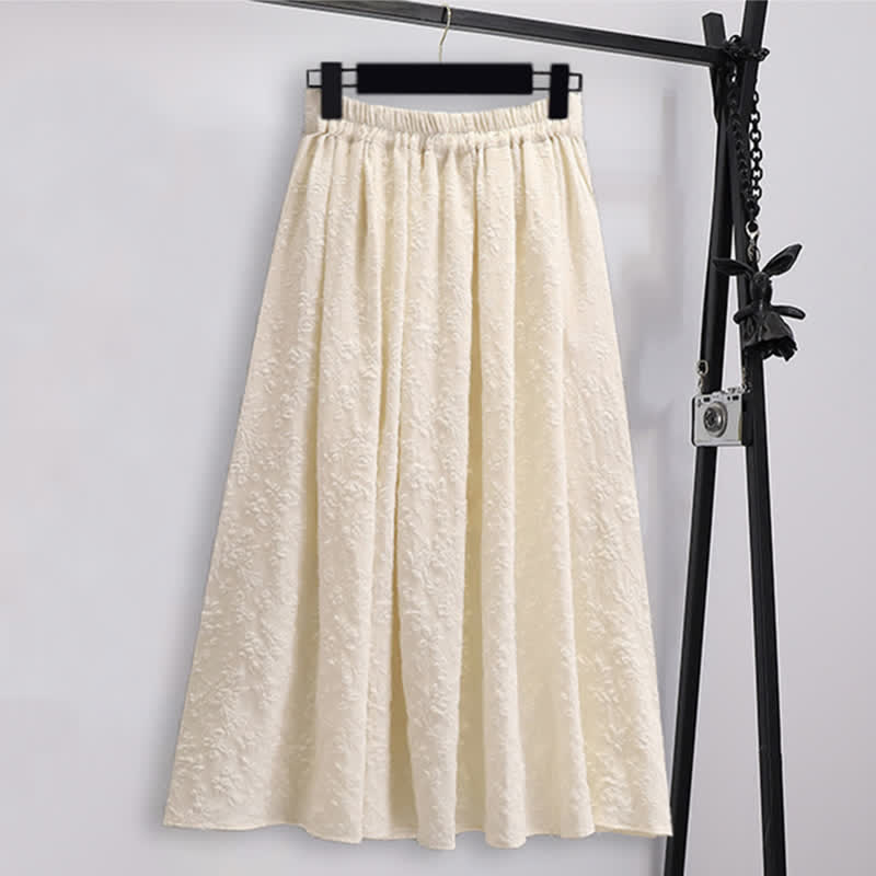 Hanfu Jacquard Buckle Shirt Pleated Skirt modakawa