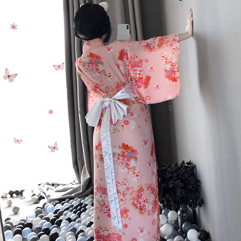 Sakura Kitty Pink Kimono Lingerie Dress Modakawa