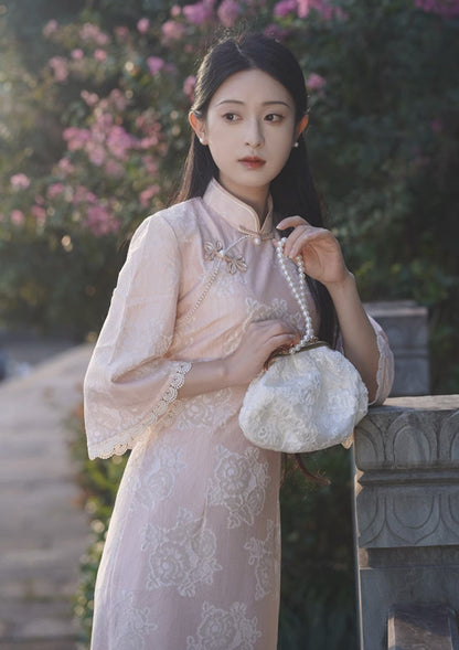 Pink Elegant Cheongsam Hanfu Story