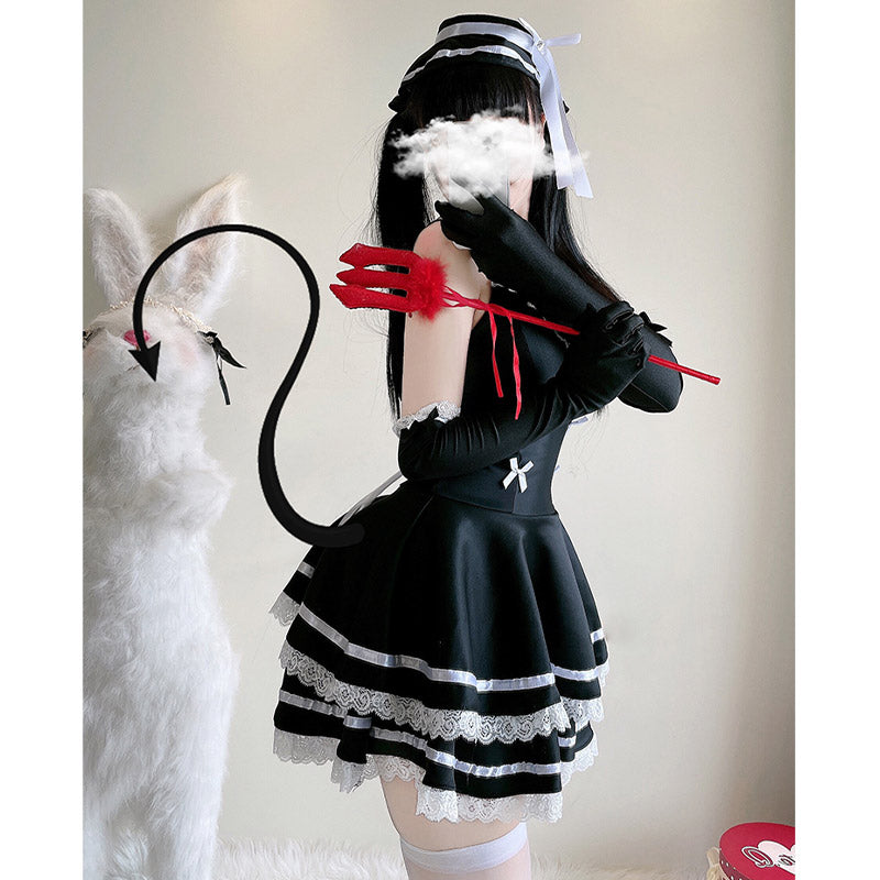 Y2K Gothic Lace Up Bow Lolita Dress modakawa