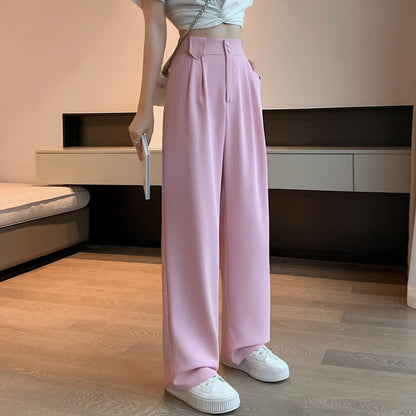 Wide Leg Drape Suit Pants With Waistband modakawa