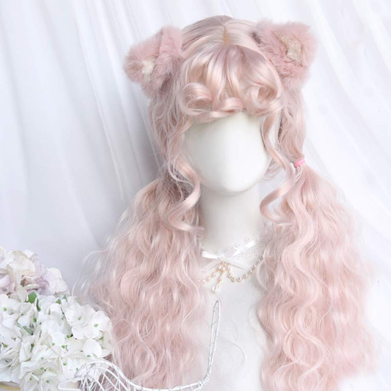 Sweet Long Curly Wig With Curly Bangs modakawa