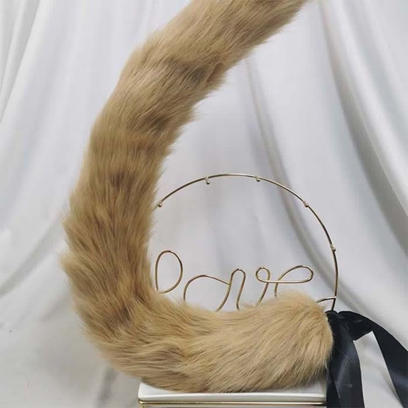 Furry Kitty Ears Tail Headband Accessory Modakawa