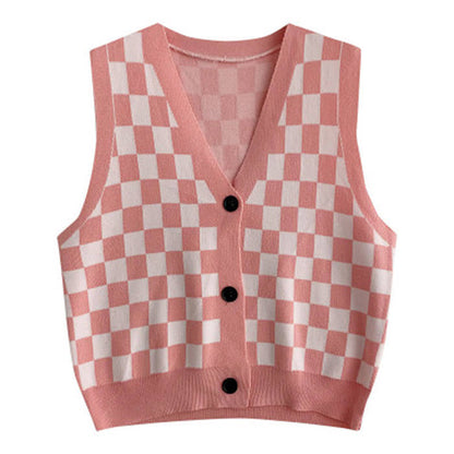 Casual Checkboard Vest Boogzel Clothing