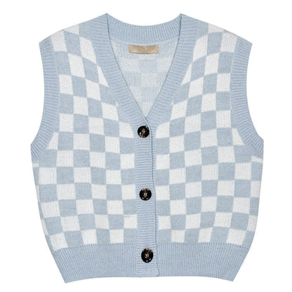 Casual Checkboard Vest Boogzel Clothing