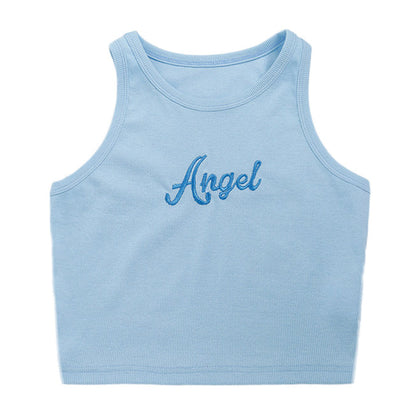 Angel Ribbed Short Top Boogzel Clothing