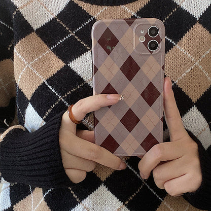 Pink Argyle iPhone Case Boogzel Clothing