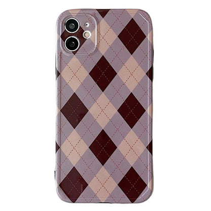 Pink Argyle iPhone Case Boogzel Clothing