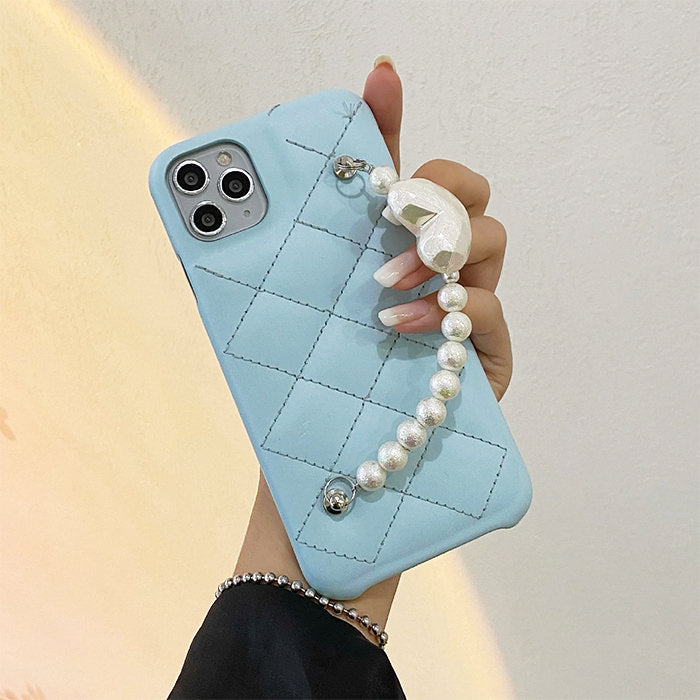 Blue Pearl Chain Phone Case SpreePicky