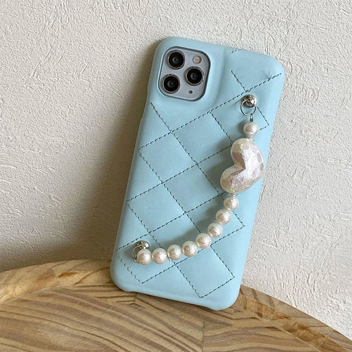Blue Pearl Chain Phone Case SpreePicky