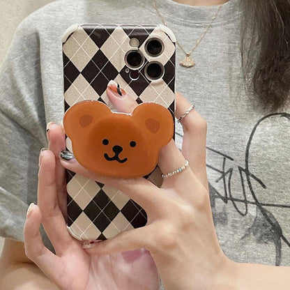 Bear Argyle iPhone Case Boogzel Clothing