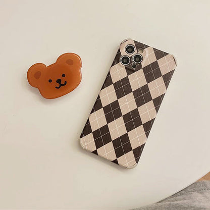 Bear Argyle iPhone Case Boogzel Clothing