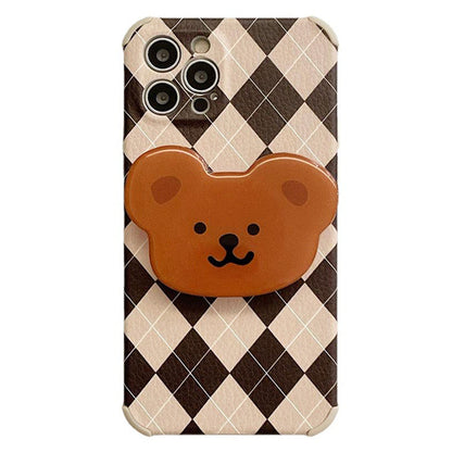 Bear Argyle iPhone Case Boogzel Clothing