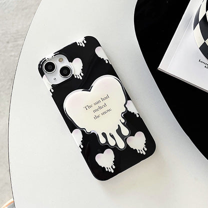 Black and White Heart iPhone Case SpreePicky