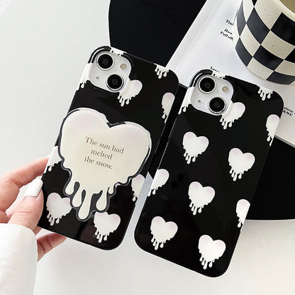 Black and White Heart iPhone Case SpreePicky