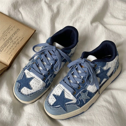 Blue Jeans Star Sneakers Boogzel Clothing