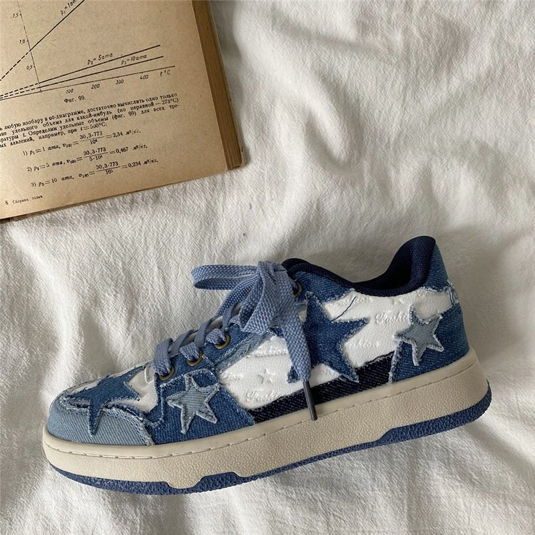 Blue Jeans Star Sneakers Boogzel Clothing