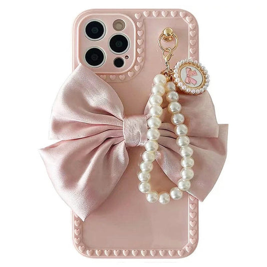 Pink Bow Pearl Phone Case SpreePicky