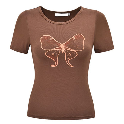 Brown Butterfly Aesthetic Top Boogzel Clothing