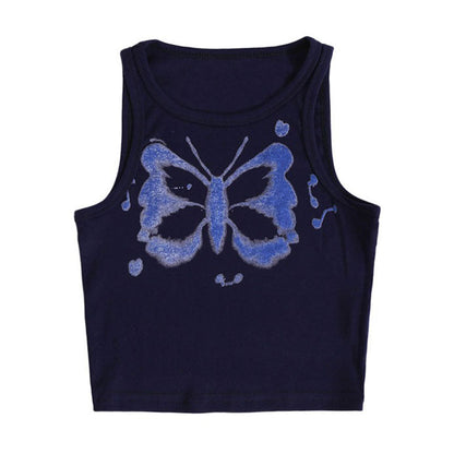 Butterfly Mini Crop Top Boogzel Clothing