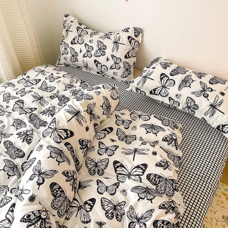 Black Butterfly Bedding Set SpreePicky