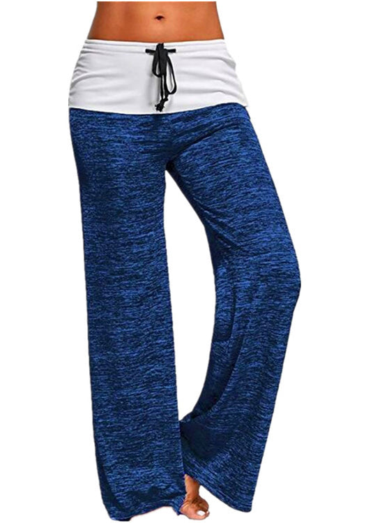 Grey Pants Drawstring Summer Cotton Patchwork Casual FashionChic