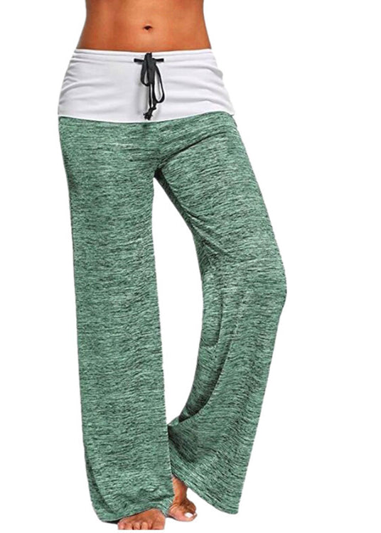 Grey Pants Drawstring Summer Cotton Patchwork Casual FashionChic