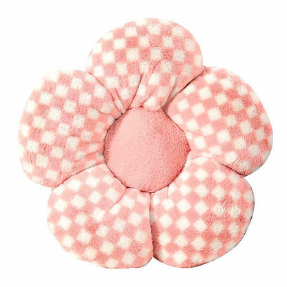 Kawaii Checkered Flower Pillow Boogzel Clothing